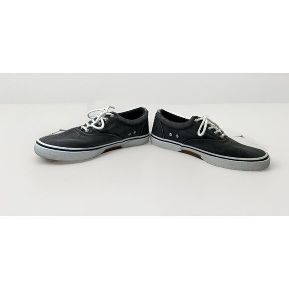 mens sperry topsider canvas shoes/size 10W stately/Charcoal Gray - Picture 16 of 16